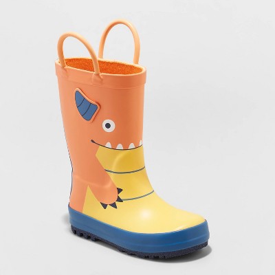 Toddler Boys' Leif Pull-On Rain Boots - Cat & Jack™ Orange