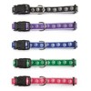 Casual Canine Nylon Two-Tone Pawprint Dog Collar, Fits Necks 6" to 10", Black - 2 of 3