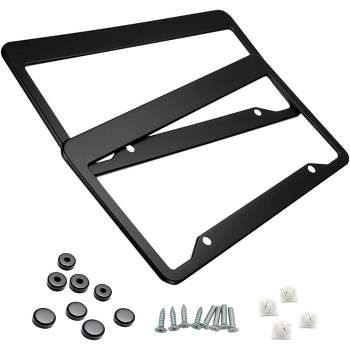  VaygWay Smoked Car Plate Cover- Frames Shields Combo Screws  Included-Unbreakable Tinted Fits US Standard Plates Novelty Bubble Design  Covers (1 Pack Smoked License Plate Cover and Frame) : Automotive