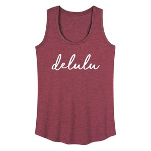 Women's - Instant Message - Delulu Cursive Graphic Racerback Tank - 1 of 4
