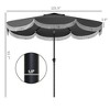 9FT Patio Umbrella, UPF 30+ Outdoor Market Umbrella with Crank, 8 Ribs, Push Button Tilt, Vented Patio Table Umbrella for Deck Backyard Lawn - 3 of 4