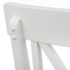 Buylateral Helena Cross Back Dining Chair White: Rubberwood Frame, Farmhouse Style, Armless High Back Design - 4 of 4