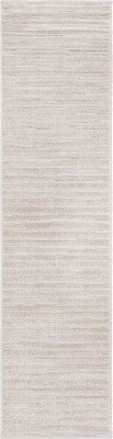 Beige and Brown Reversible Outdoor Runner Rug