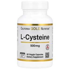California Gold Nutrition L-Cysteine, AjiPure®, 500 mg, 60 Veggie Capsules - 1 of 3