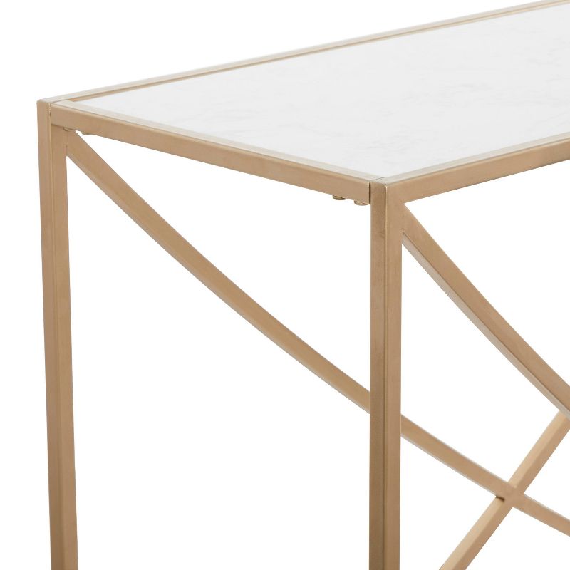 Contemporary Metal X Console Table Small Gold - Olivia &#38; May, 6 of 10