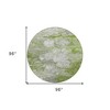 Olive Green And Gray Abstract Washable Indoor Outdoor Area Rug - 3 of 4
