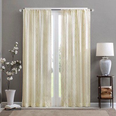MAYEERTY Diamond Multifunctional and practical Sheer Window Curtain Panel(Only 1 Pc Panel) for Bedroom