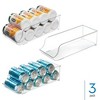 iDesign Soda Can Dispenser for Refrigerator or Pantry - Set of 3 - Clear - Made in USA - 2 of 4