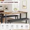Whizmax 3 Piece Dining Room Table Set for 4, Compact Kitchen Table Set with 2 Upholstered Benches for Small Spaces, Apartment - 4 of 4