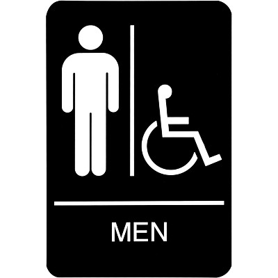 HeadLine Sign ADA Restroom Sign MEN 9003