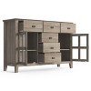 NicBex Modern 2-Doors Sideboard,Kitchen Storage Cabinets with 6 Drawers and 2 Glass Doors for Kitchen and Dining Room - 4 of 4