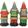 Sunnydaze Three Wise Garden Gnomes Hear, Speak, See No Evil Indoor/Outdoor Lawn Statue Set -3-Piece Set - 2 of 4