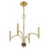 Livex Lighting Wisteria 4 - Light Chandelier in  Satin Brass - 3 of 4