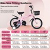 YONWAY 16 inch Sporty Kids Bike with Training Wheels and Stand Adjustable Saddle for Aged 4-8 Years Tall Height 41-53 inches - 4 of 4