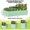 1-Pack Thick Galvanized Raised Bed - Home Use with Safety Edge & Gloves - Rust-Proof Large Open Base Planter for Veggies/Flowers - 2 of 4