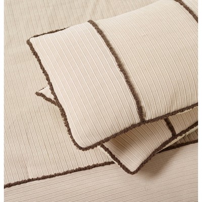 Beige Queen Microfiber 7-Piece Comforter Set