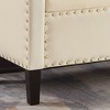 NicBex 48" Velvet Storage Ottoman Bench with Nails Trim,Foot Rest with Arms&Wood Legs,End of Bed Storage Bench for Bedroom & Living Room - 4 of 4