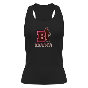 Brown University Adult Women's Sport Tank Top Primary Logo, Black - 1 of 4