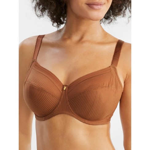 Bare The Effortless Front-close Lace Bra In Cinnamon