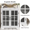 TiramisuBest30" Modern Bathroom Vanity with Ceramic Sink ¨C Soft-Close Drawers, Frosted Glass Doors & Matte Black Handles, Rubber Wood Frame - 4 of 4