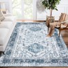 Coucheta Vintage Large Area Rug, Stain Resistant Ultra Thin Low Pile Carpet, Classic Throw for Living Room&Bedroom Home Decor, Multiple Sizes&Colors - 3 of 4