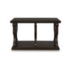 Signature Design by Ashley Maylee Sofa Table, Dark Brown Finish with Scroll Design Legs, Hardwood Solids with Oak & Ash Veneers - 3 of 4