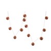Storied Home Handmade Recycled Paper Honeycomb Ball Garland with Gold Glitter, Peach Color - 3 of 4
