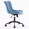 YOUNIKE Modern Home Office Chair Adjustable Swivel Desk Chair Leather Rolling Task Vanity Chair Seat Size 19.49"Wx16.93"Dx(17.91-22.64)"H - 4 of 4