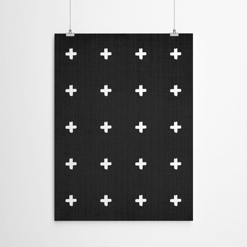 Americanflat Minimalist Crosses On Black By Lila + Lola Poster, 3 of 6