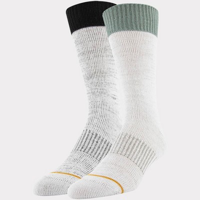 Signature Gold by GOLDTOE Men's Native Nomad Crew Double Faced Socks 2pk - Black