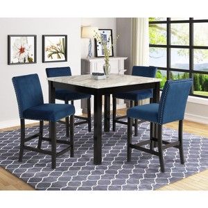 NicBex Dining Table Set for 4 Counter Height Dining Set Wooden Table and Upholstered Chairs for Kitchen - 1 of 4