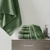 Madison Park 6pc Turkish Cotton Absorbent Ultra Soft Bath Towel Set Green - 2 of 4