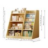 NicBex Bookcases for Living Room 2-tier 35.5" W Toy Storage Organizer Wood Display Bookcase with 4 Compartments for Bedroom Playroom - 4 of 4