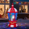 SEVOBAL Inflatable Holiday Decorations 7.3FT Christmas Inflatable Decoration, Inflatable Lighthouse Santa Penguin, Multicolored, 41.3"*41.3"*86.6" - 2 of 4