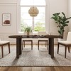 SpassWay 30" Height Elegant Oval Wooden Table Versatile Dining, Conference Gathering Solution with Dual Pedestal Base in Black/Walnut/Natural Finish - 2 of 4