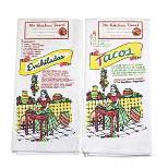 Red And White Kitchen Company Decorative Towel Lets Do Mexican Tonight  -  2 Decorative Towels 24.00 Inches -  100% Cotton Taco Enchiladas  - 