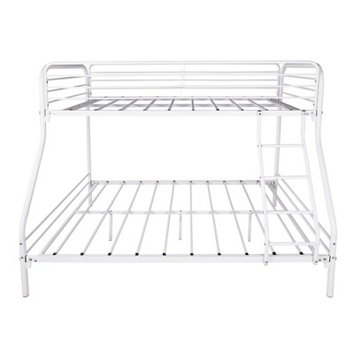 NicBex Twin Over Full Metal Bunk Bed with Enhanced Upper-Level Guardrail for Kids,Girls,Boys