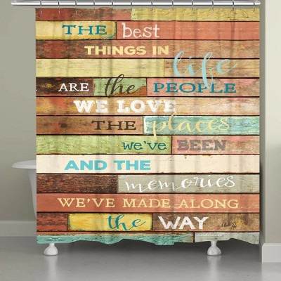 Laural Home Best Things in Life Shower Curtain