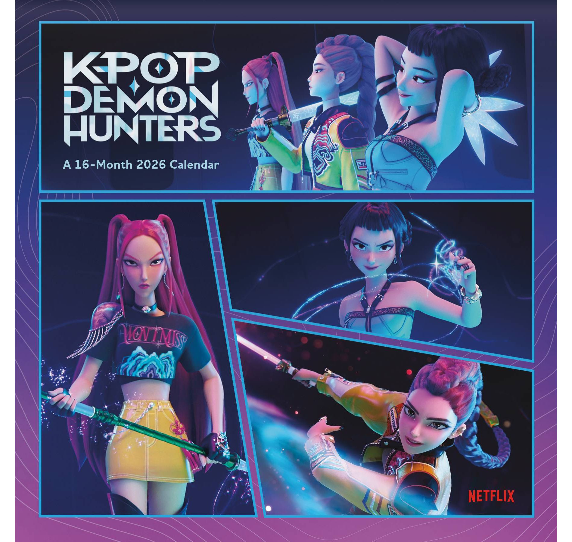 Netflix 2026 Kpop Demon Hunters 12"x12" Wall Calendar