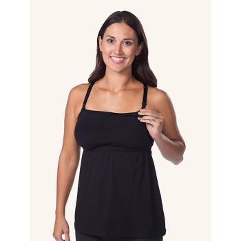 Leading Lady Lace-back Maternity To Nursing Tank In Black, Size: X Large :  Target
