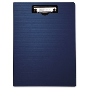 Baumgartens Portfolio Clipboard With Low-Profile Clip 1/2" Capacity 8 1/2 x 11 Blue 61633 - 1 of 4