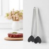 Unique Bargains Pcs Food Tongs Heart-Shaped Ice & Food Tongs Dishwasher Safe Stainless Steel Silicone 5 Inch 1 Pcs - 2 of 3