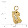 Black Bow Jewelry 14k Yellow Gold 3D Vertical Cable Car Charm - 3 of 4