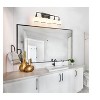 KAISITE 2 - Light Black and Gold Dimmable Bathroom Vanity Light with Globe Glass Shade - 4 of 4