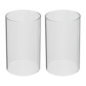 Unique Bargains High Borosilicate Glass Open-Ended Bottomless Candle Holders Clear 2 Pcs - 1 of 4