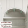 72" Tall Arched Kitchen Pantry Storage Cabinet, Modern Farmhouse Storage Cabinets with 2 Doors & Drawers - 4 of 4