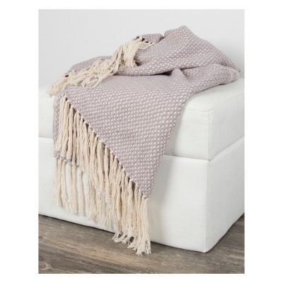 50"x60" Crosshatch Throw Blanket Lavender - Rizzy Home