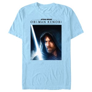 Men's Star Wars: Obi-Wan Kenobi Lightsaber Glow Kenobi Portrait T-Shirt - 1 of 4