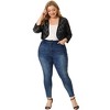 Agnes Orinda Women's Plus Size Sheer Cardigan 3/4 Sleeves Floral Lace Crop Shrug - 3 of 4