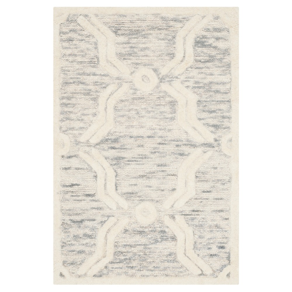 Light Gray/Ivory Abstract Tufted Accent Rug - (2'x3') - Safavieh